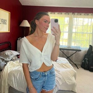 Zara plunge top